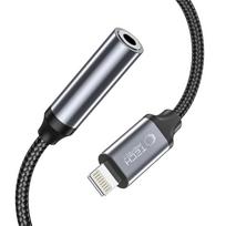 Tech-Protect UltraBoost Lightning / 3.5mm mini lizdo adapteris - juodas