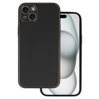 TEL PROTECT prabangus dėklas telefonui iPhone 15 Plus juodas