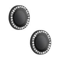 Temperuotas stiklas HARD DIAMOND kamerai (objektyvui) iPhone 17 juodos spalvos, 2 vnt.