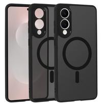 Pilnas matinės Mag dangtis telefonui Samsung Galaxy S25 Edge - juodas
