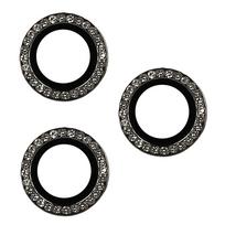 Apsauginis stiklas KIEKVIENAS DIAMOND kamerai (OBJEKTYVAS) Iphone 16 Pro/16 Pro Max juodas (3 objektyvai)