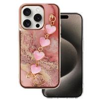 Trend dėklas telefonui Iphone 15 Pro dizainas 6 rožinis