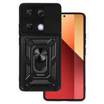 Slenkančios kameros šarvuotas dėklas telefonui Xiaomi Redmi Note 13 Pro 4G juodas