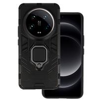 Žiedinis šarvuotas dėklas telefonui Xiaomi 14 Ultra juodas