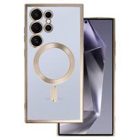 Dėklas telefonui metalinis magnetinis Samsung Galaxy S24 titano spalva