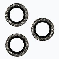 Apsauginis stiklas HARD DIAMOND kamerai (LENS) Iphone 15 Pro/15 Pro Max juodas (3 vnt.)