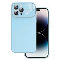 Minkštas silikono objektyvo dėklas Iphone 15 Plus - šviesiai mėlyna