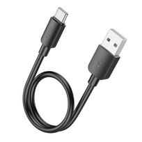 USB kabelis Hoco X96 USB-C (2.4A) 0.25m juodas