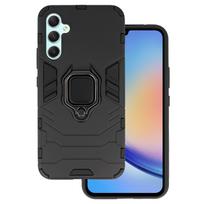 Žiedinis šarvuotas dėklas telefonui Samsung Galaxy A34 5G juodas