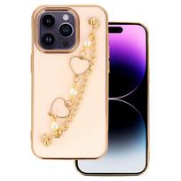 Madingas dėklas telefonui Iphone 14 Pro dizainas 3 šviesiai rožinė