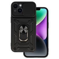 Šarvuotas dėklas telefonui su slankiojančia kamera Iphone 14 juodas