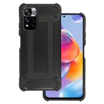 Šarvuotas dėklas telefonui Carbon Xiaomi Redmi Note 11 5G/Note 11S 5G/Poco M4 Pro 5G juodas
