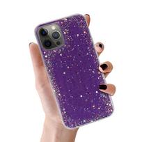 Skaidrus dėklas telefonui Iphone 12 Pro Max Violetinis