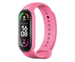 Silikoninis dirželis XIAOMI Mi Band 5 / 6 / 7 rožinė (37)