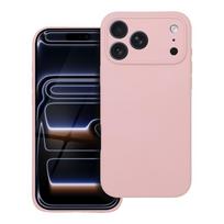 Dėklas telefonui silikoninis 2mm IPHONE 17 Pro Max smėlinas rožinis