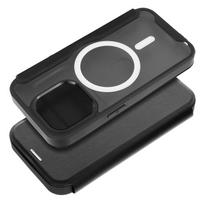 SMART MAG knygos tipo dėklas, suderinamas su MagSafe, skirtas IPHONE 16 Plus, juodas