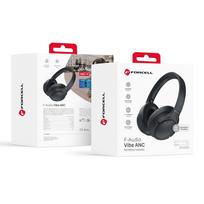 Belaidės ausinės ant ausų Forcell F-Audio TWS Vibe ANC + TUYA APP juodos