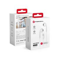 Kabelinės ausinės Lightning Forcell F-Audio HR-ME25 baltos