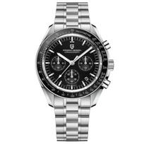 Pagani Design Pagamintas SEIKO Kvarcinis Speedmaster su Elegantišku Nerūdijančio Plieno Odiniu Safyriniu Puikiai tinka PAGANI DESIGN Vyriškam Laikrodžiui, Japonija, Mechanizmas,