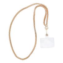 CHAIN #82 telefono dirželis, pakabukas / virvelės ilgis 80 cm (40 cm kilpoje) / ant kaklo – auksinis