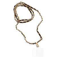 STRAP telefono dirželis, telefono pakabukas / virvelės ilgis 116 cm (58 cm kilpoje) / ant kaklo – juodas