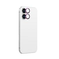 AmazingThing AR aliuminio 2 objektyvų stiklas su objektyvo rėmeliu iPhone 16 / 16 Plus - rožinis