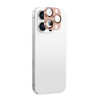 AmazingThing aviacijos klasės lydinio grūdintas stiklas objektyvui iPhone 16 Pro / 16 Pro Max - rožinis auksas