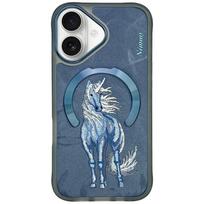 Nimmy Magnetinis fantazijos gyvūnas dėklas telefonu iPhone 16 - mėlynas