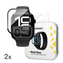 Wozinsky Pilno klijų apsauginis stiklas su juodu rėmeliu Apple Watch 42 mm (2 vnt.)