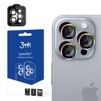 3mk Lens Protection Pro Kameros dangtelis su vaivorykštiniu rėmu iPhone 16 Pro / 16 Pro Max