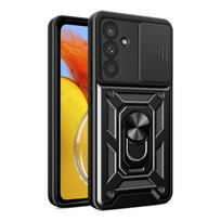 Dėklas telefonui Samsung M14 su fotoaparato dangteliu - juodas