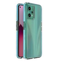 Spring dėklas Realme 9 Pro silikoninis dangtelis su rėmeliu šviesiai mėlynas