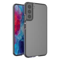 Spring Case dėklas su spalvotu rėmeliu Samsung Galaxy S22+ (S22 Plus) juodas