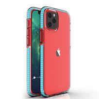 Spring Case skaidrus TPU gelio apsauginis dėklas su spalvotu rėmeliu iPhone 13 mini šviesiai mėlynas