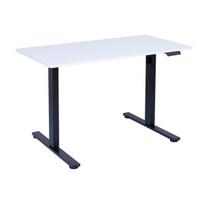 Reguliuojamo aukščio rašomasis stalas Home4you ERGO FIT 120x68 cm, juodas metalas, elektrinis