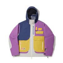Li Ning X CHUMS Collaboration Series Sports Casual Minimalist Color Block Loose Zip Jacket Men Jacket Cattelan-Purple AFDV839-1 L