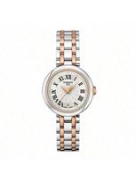 TISSOT Small Beauty Women's Swiss Quartz Watch - 26mm white dial, Roman numerals, date display, 50m waterproof, stainless T126.010.22.013.01 balta