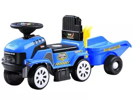 A TRAKTOR ride-on with a trailer, melodies, access ZA3746