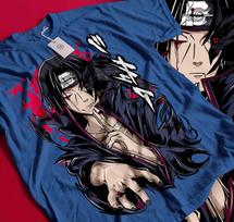 Naruto Itachi Uchiha Varnos ir Sharingan marškinėliai, Unisex Anime gerbėjų gatvės stiliaus marškinėliai, 100% medvilnės laisvalaikio trumpomis rankovėmis viršus 4XL