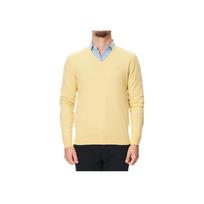 Polo Ralph Lauren siuvinėtas V formos iškirptės ilgomis rankovėmis megztinis Vyriškas megztinis geltonas MNPOSWE16820295-700 L beige