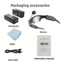 HD 1080P Glasses WIFI Camera Outdoor Bicycle Motorcycle Security Protection Sunglasses Video Camera Polarized Lens Sports Cam