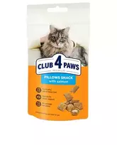 Club 4 Paws skanėstai katėms pagalvėlės su lašiša, 60 g