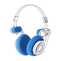 YAXI Earpads Headband Cushions for KOSS PortaPro + (Blue) mėlyna