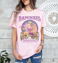 2026 Vasaros Disney Rapunzel Grafinis Marškinėlis Vyrams Moterims Madingas Medvilnės Kokybės Laisvalaikio Laisvas Trumpomis Rankovėmis Klasikinis Unisex S