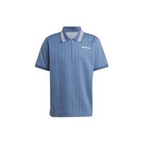 Adidas Originals dryžuoti raidžių spaudos polo marškinėliai vyriški viršutiniai drabužiai Mėlyni IR9394 XS