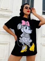 Disney Pelės Peliukas Minis Moteriški Marškinėliai Vintažiniai Medvilniniai Viršutiniai Drabužiai Laisvalaikio Trumpomis Rankovėmis Mielas Animacinis Spaudinys Gatvės Mada Vasaros Naujiena S