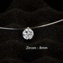 Andara 1ct Moissanite Deimantas S925 Sterlingas Sidabras Nematoma Skaidri Meškerės Valas Raktikaulio Grandinėlės Karoliai Moteriški Papuošalai black