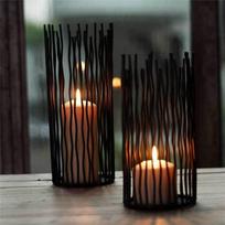 Black Bohemian Style Metal Desk Stand Candle Holders Wedding Candlestick Home Decoration S