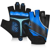 Bicycle Gloves Half Finger MTB Bike Gloves 5mm Gel Pads Shock-absorbing Mountain Bike Road Cycling Gloves for Men Women L balta