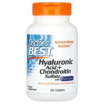 Doctor's Best Hyaluronic Acid + Chondroitin Sulfate with BioCell Collagen - 60 tablečių